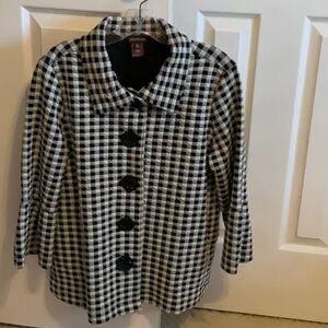 Multiples Brand black and white check women’s jacket size XS